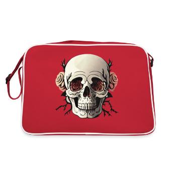Halloween Skull - Retro Bag - red/white - Back