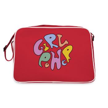 Girl Power Lettres hippies colorées - Sac Retro - rouge/blanc - Dos