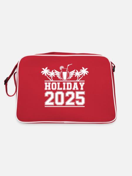 Holiday 2025 - Retro Tasche - Rot/Weiß - Hinten