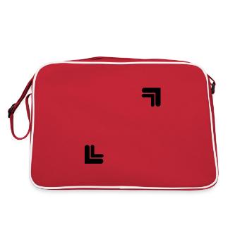 Black Corners Two Corners Decoration Frame - Retro Bag - red/white - Back