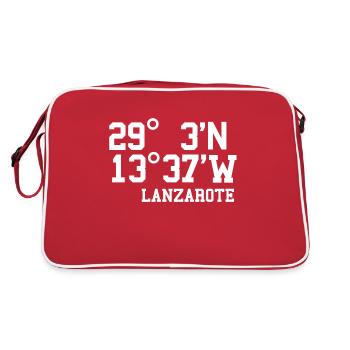 Lanzarote Canaries Vacances - Sac Retro - rouge/blanc - Dos