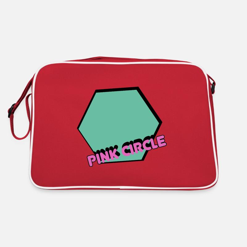 Vintage Sechseck mit Text Retro Tasche