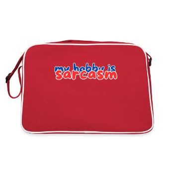 Mon passe-temps, c’est le sarcasme - Sac Retro - rouge/blanc - Dos