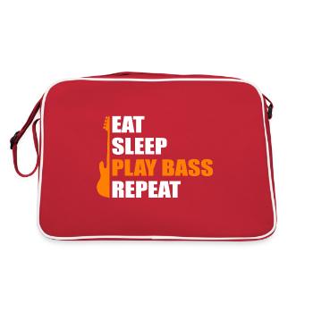bass joueur bass guitare bassiste basse basse e-bass - Sac Retro - rouge/blanc - Dos