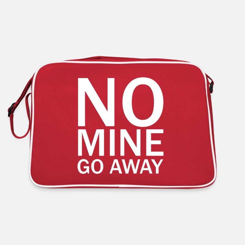 Keine Mine verschwindet Retro Tasche
