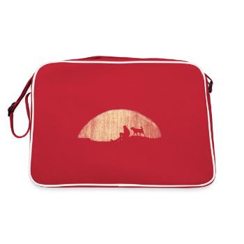 DOG FRIEND WALK HIKE WITH PET - Retro Bag - red/white - Back