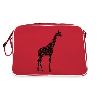 Giraffe Pattern Giraffe - Retro Bag - red/white - Back