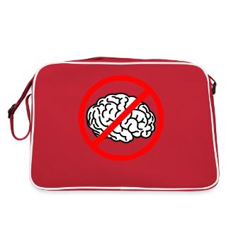 stupid and stupid - no brain - no brain - Retro Bag - red/white - Back