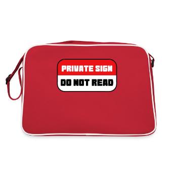 Private sign - do not read - Retro Bag - red/white - Back