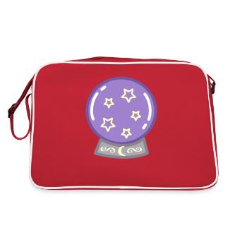 Predict the future in a crystal ball - Retro Bag - red/white - Back