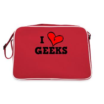 J’adore les geeks - Sac Retro - rouge/blanc - Dos