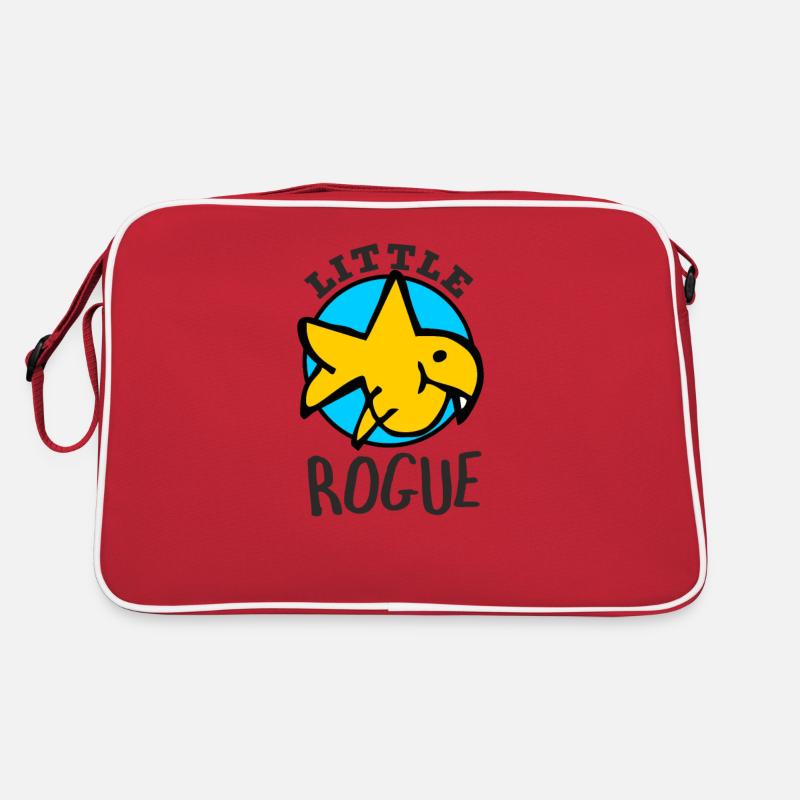 Der Schlingel ist ein - kleiner Schurke - Retro Tasche - Rot/Weiß
