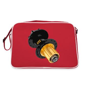 MTB Mountain Bike Road Bike Hub - Retro Bag - red/white - Back