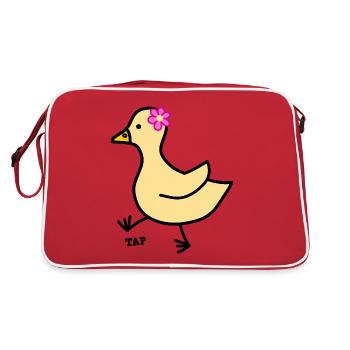 tip tap little duck - Retro Bag - red/white - Back