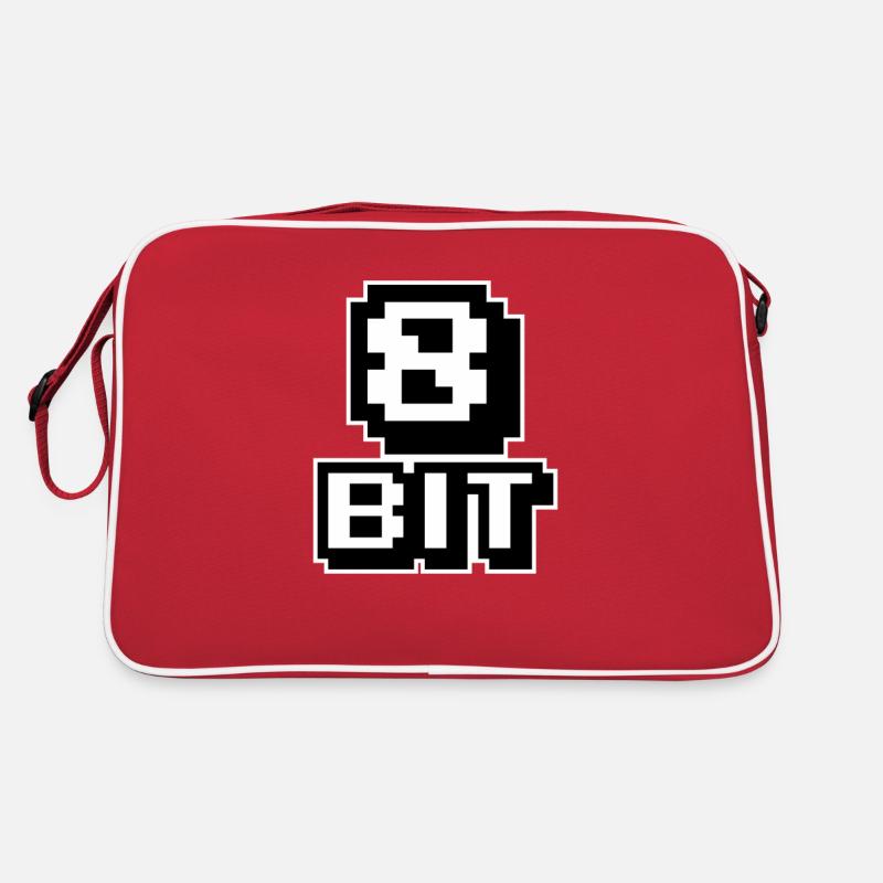 8-Bit-Computer - Retro Tasche - Rot/Weiß