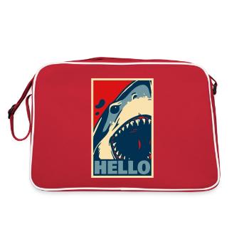 Hello Shark - Retro Bag - red/white - Back