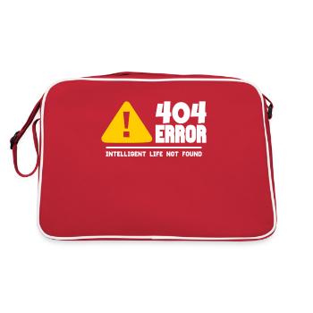 Computer and programmer geek. 404 Errors - Retro Bag - red/white - Back