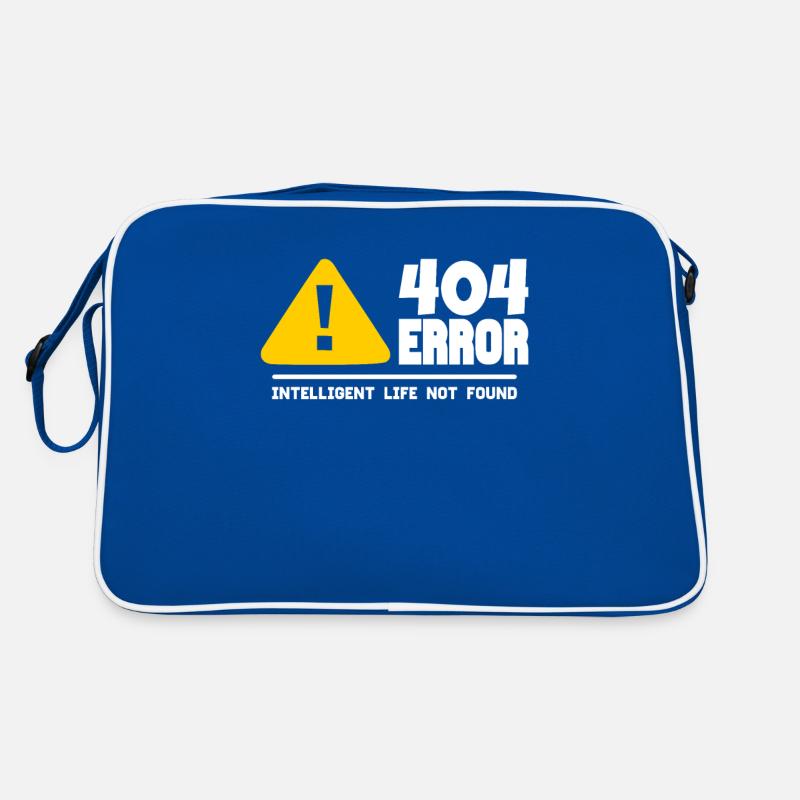Ordinateur et programmeur geek. 404 Erreurs Sac Retro