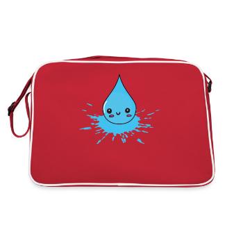 éclatement et éclaboussures - gouttes d’eau - Sac Retro - rouge/blanc - Dos