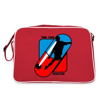 Prenez vos médicaments - Pilule - Football - Sac Retro - rouge/blanc - Dos