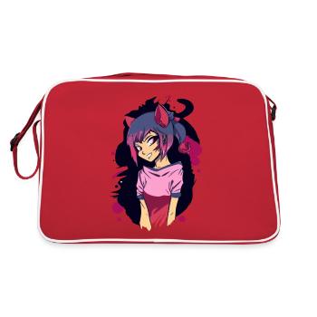 Cosplay - Retro Tasche - Rot/Weiß - Hinten
