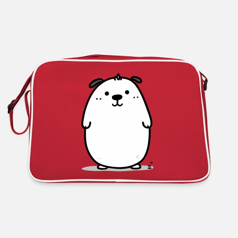 Cute Cuddly Cartoon Dog Retro Bag
