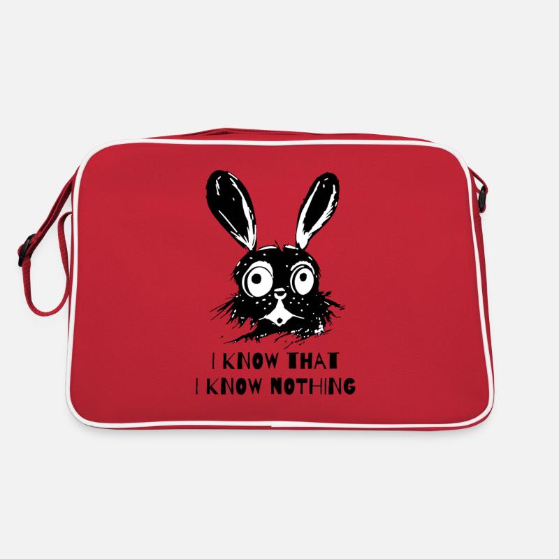 Je sais que je ne sais rien - Wise Rabbit Sac Retro