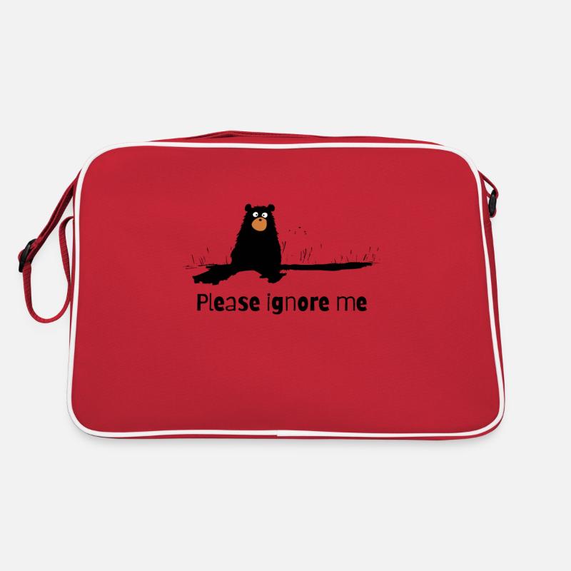 "Please Ignore Me": A Cute Bear Retro Bag