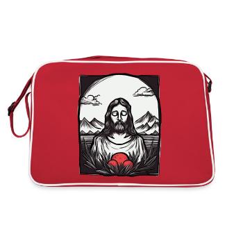 Jésus au Japon : le voyageur divin - Sac Retro - rouge/blanc - Dos