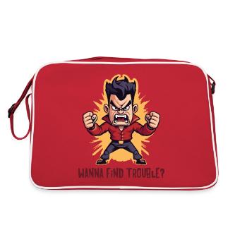 Si vous cherchez des ennuis : Angry Guy - Sac Retro - rouge/blanc - Dos