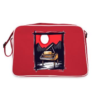 Japanese Red Sun: Nature Piano - Retro Bag - red/white - Back