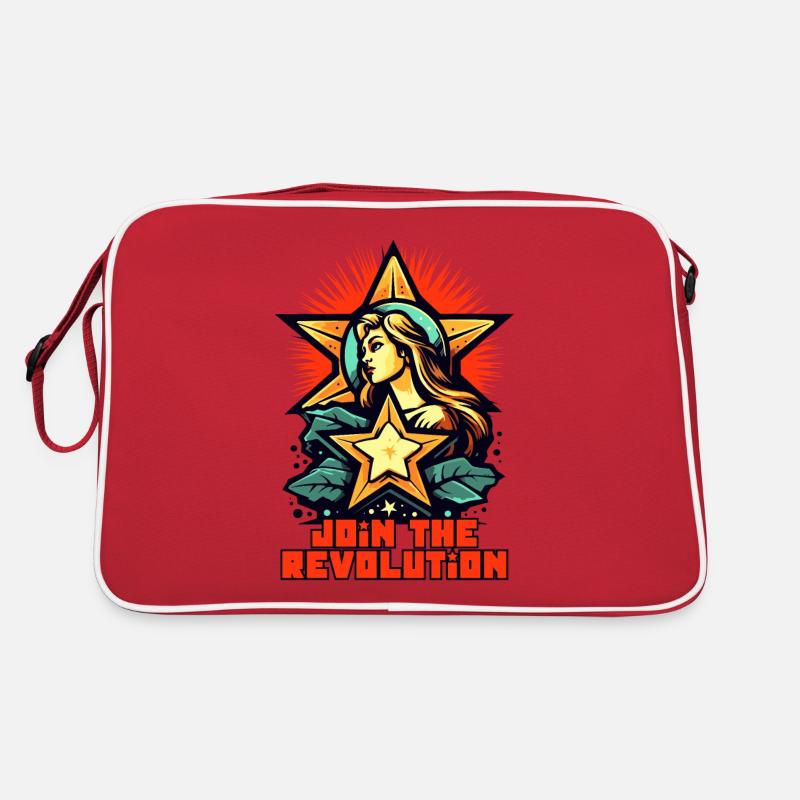 Werde Teil der Revolution Retro Tasche
