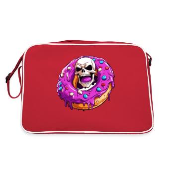 Le beignet des zombies morts-vivants - Sac Retro - rouge/blanc - Dos