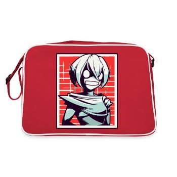 Style d’anime de dessin animé : Zombie Ghoul Girl - Sac Retro - rouge/blanc - Dos