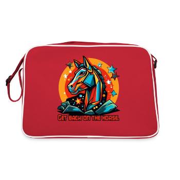 Back in the saddle, back on the horse - Retro Bag - red/white - Back
