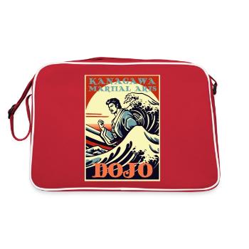 Faux drôle d’arts martiaux Kanagawa Dojo - Sac Retro - rouge/blanc - Dos