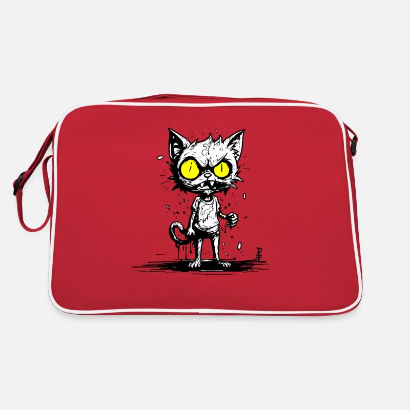 Horrible Horror Zombie Cat Retro Bag