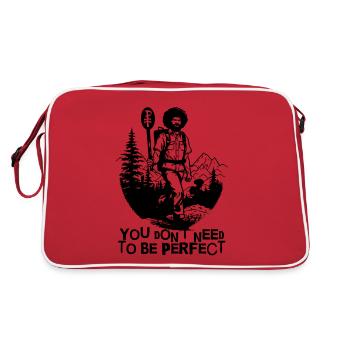 Nature Painter Man: You Don't Have to Be Perfect - Retro Bag - red/white - Back