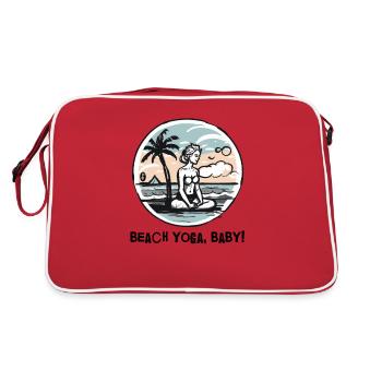C’est le yoga de plage, bébé - Sac Retro - rouge/blanc - Dos