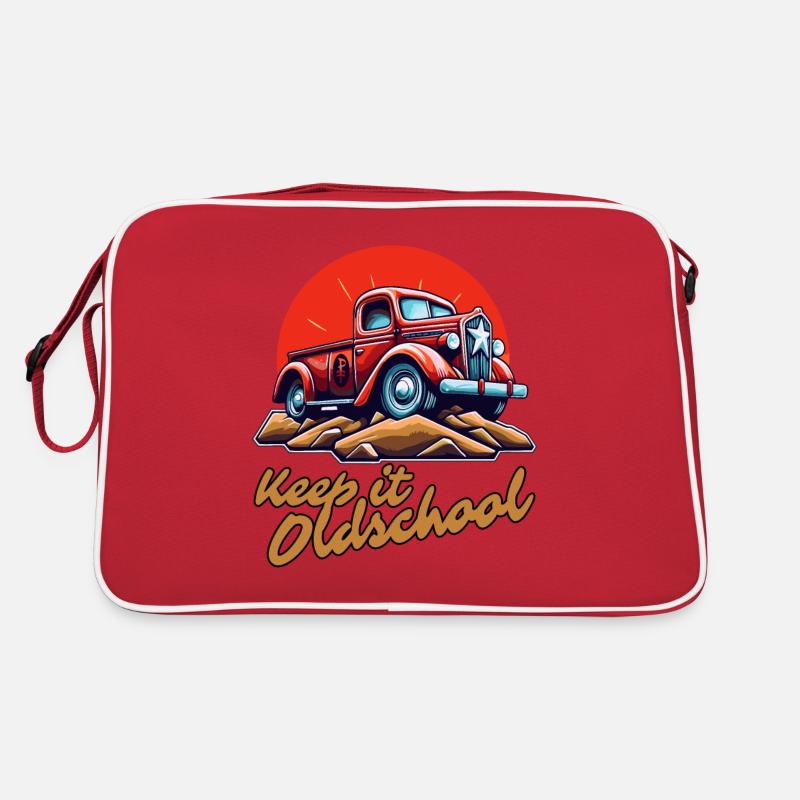 Behalte es altmodisch: Ein Pick-up-Truck Retro Tasche