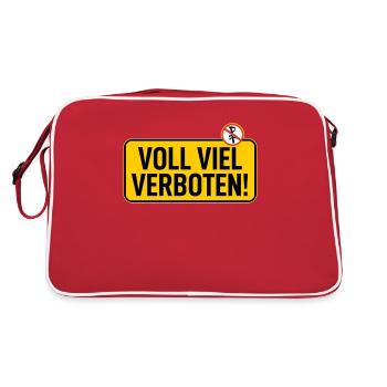 Sign: Full Lot Prohibited - Retro Bag - red/white - Back