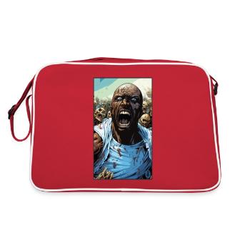 Le dernier homme de l’apocalypse zombie - Sac Retro - rouge/blanc - Dos