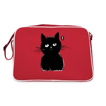 Chat noir ennuyé - Sac Retro - rouge/blanc - Dos