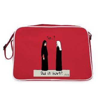 A chance meeting, did it hurt? - Retro Bag - red/white - Back
