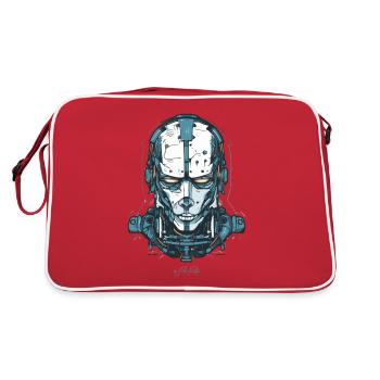 A cyborg robot tech - Retro Bag - red/white - Back