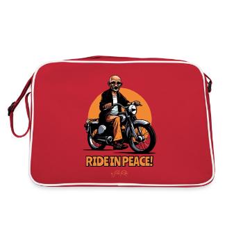 Ride in peace, motorcyclist - Retro Bag - red/white - Back