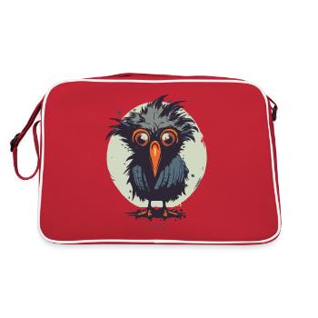Confus et échevelé petit oiseau mignon - Sac Retro - rouge/blanc - Dos