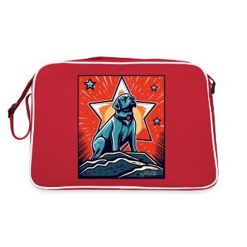 Un chien fidèle sous une étoile - Sac Retro - rouge/blanc - Dos