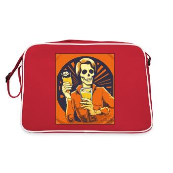 Squelette de fête et nous faisons la fête comme si nous étions en 1979 - Sac Retro - rouge/blanc - Dos