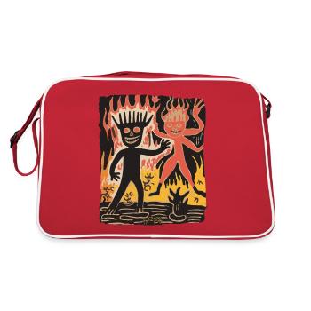 Bienvenue au travail : collègues et employés - Sac Retro - rouge/blanc - Dos
